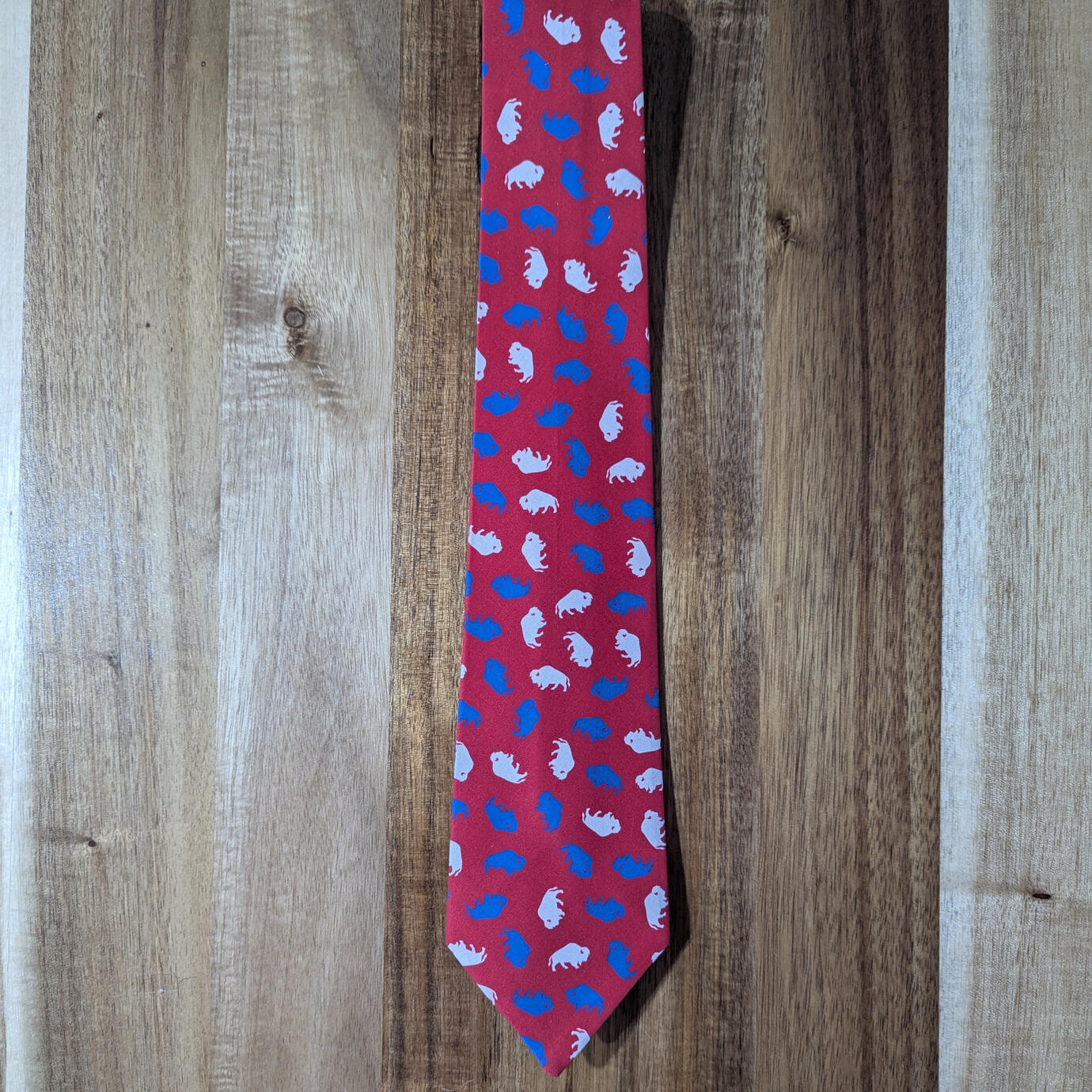 Bills Red Buffalo Tie